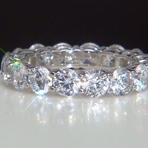 “The Amy” Diamonique Eternity Band Ring Size 9